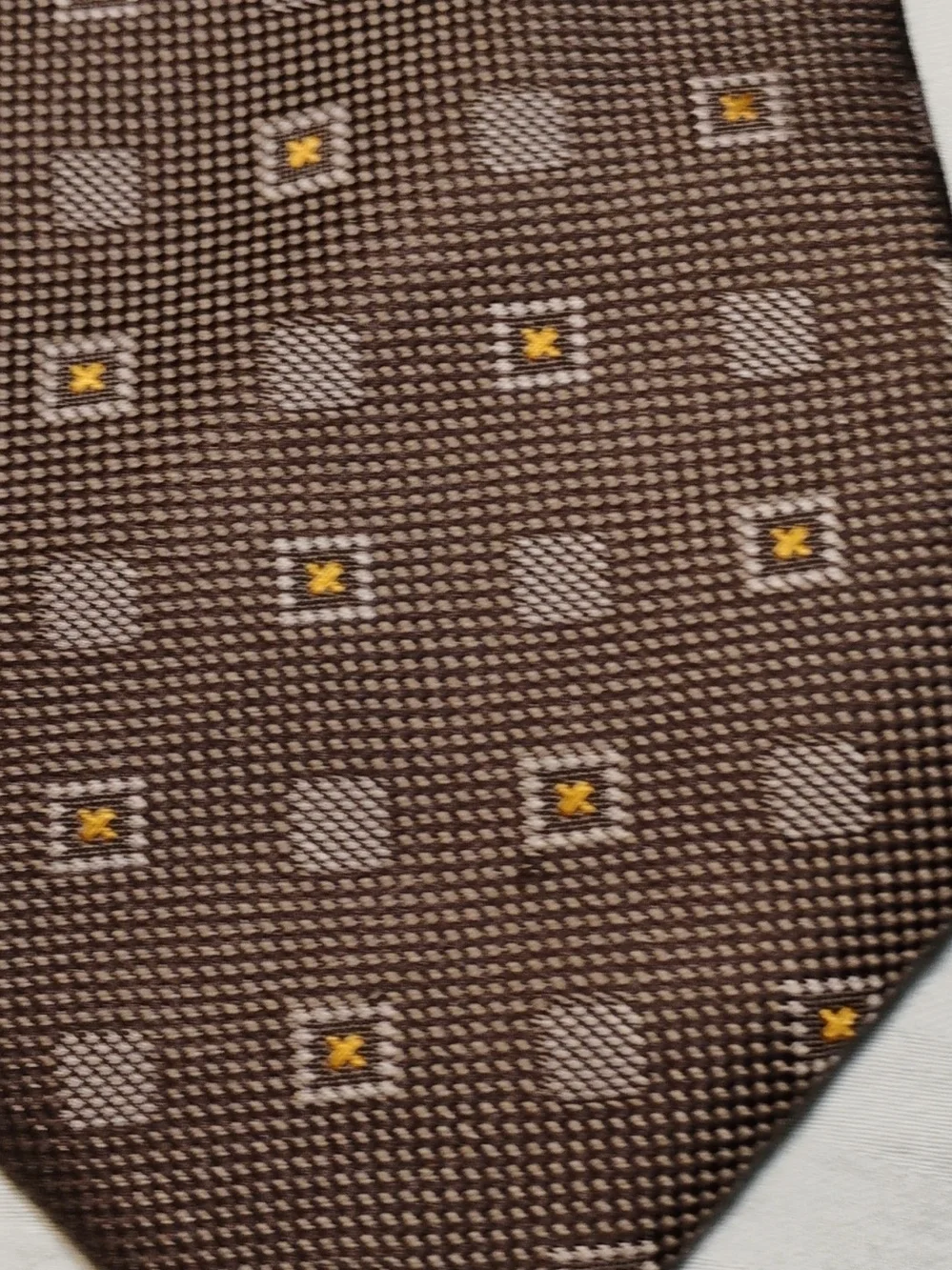 Classic Brown Patterned Men's Tie - Brown Burberry